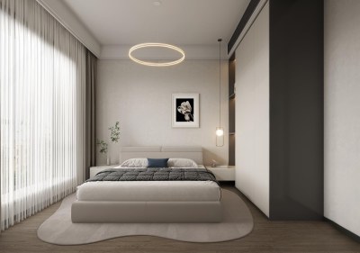 现代简约卧室3D模型下载